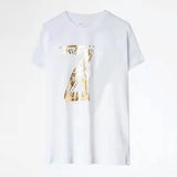 Letter Print T-shirt Women Summer Fashion Short Sleeve Clothing Female Street Design Casual O-neck Creativity Tees