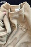 Sleeve Korean Style 2023 Autumn Female Casual Sweatshit Fashion Women Round Neck Loose Letter Print Harajuku