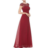 2022 High Waist Lace Patchwork Evening Party Dresses Women Elegant Fashion Solid A-line Wedding Dress Vestidos De