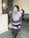 Xixi 2025 Autumn New White Standard Temperament Wool Solid Color Short-Sleeved Knitted Top Does Not Contain