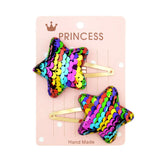 Sequins Cartoon Love Heart Crown Hair Clips for Girls Handmade Boutique Hairpins Baby Clips Kids Hair Accessories