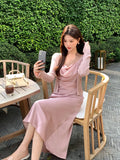 Xixi 13 Lines 2025 Spring And Summer New French Retro Collar Temperament Thin Sling Dress