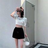 Waist Shorts Women Workout Design All-match Leisure Loose Students Ulzzang Cozy Solid Summer New Arrival Mujer Simple
