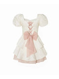 Sweet Dress Women France Vintage Elegant Party Mini Dresses Female Print Casual Fairy Dress