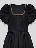 Black Midi Dresses for Women New 2023 Elegant Party Fashion Slim A-line Female Clothes Birthday Evening Vintage Chic