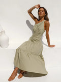Red Boho Asymmetrical Solid Color Sexy One Shoulder Straped Bodycon Midi Dress Women Casual Summer Party Slip Dresses
