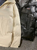 PU leather quilted jacket with