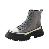 Women's 2021 New Summer Thin Zebra Pattern High-Top Women's Raise the Bottom Platform Dad Canvas
