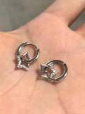 Sweet Hollow Out Star Rhinestone Hoop