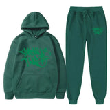 Popular Letter Gothic Print Hoodies Sweatpants Men Y2K New Street Hip Hop Fashion Sports Suit Unisex Casual Loose