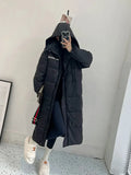 Winter Women 90% White Duck Down Coat Thick X-Long Puffer Jacket Large Size Loose Warm Overcoat Female Hooded