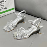 Zingj New Summer 2024 Dress With Silver High Heels