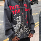 3D Skull Puff Print Hoodies Oversized Streetwear Men High Quality Cotton Liner Sweatshirt Top Women Couples Y2k