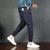 Men's casual pants nine-point pants men's cotton Korean version of loose feet harem pants overalls trousers for