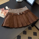 Skirt Female 100-Folded Skirt 2025 New High-Rise Small Small Man A-Word Short Skirt College