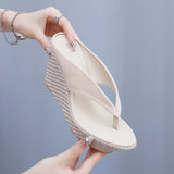 Cm Bohemian Beach Sandals Thick Soles Heel Clipper Waterproof Table Word Toe