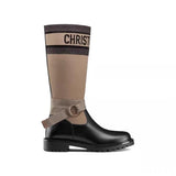 Thick And High-Heeled Buckle Small Design In Autumn And Winter 2025, But The Knee-Thin Long Boots