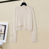 Women Winter Patchwork Long Sleeve Knitted Tops + Asymmetric Skirt 2 Piece Suit Female Party Elegant Two Piece