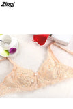 Women's Lace Unlined Underwire Push Up Bra Full Lace Brassiere Underwear Bras Lingerie Intimates Bralette