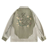 Embroidery Daisy Patchwork Oversized JacketOutfit