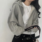 Oversized Zip Up Gray HoodieOutfit
