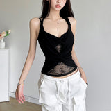 Summer New Women's Solid Color Sexy Hanging Neck Lace Umbilly