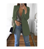 New Fashion Women's Casual Suit Set Multi-color Lapel Slim Cardigan Temperament Commuting Solid Color Suit Coat