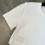 2022 Summer New Arrivals Short Sleeve O Neck Metal Buckles Tassel White T Shirt Women