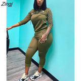 Summer Print 2 Two Piece Sets Tracksuit Womens Matching Sets 2022 Long Sleeve Hoodies And Sweatpants Female Pants