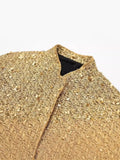 New Women's Street Personality Gold Beads Jacket Pocket