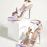 Zingj New Bow With Crystal And High Heel Sandals LZ-73 In Stock-Outfit