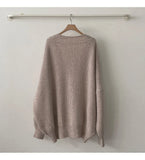 Preppy Solid Color V Neck Baggy CardiganOutfit