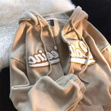 Sweatshirt Punk Goth Wing Letter Print Hoodies Streetwear Plus Size Jacket Long Sleeve Tops Aesthetic Girls