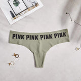 Lady T-Tong Trousers Round Lattice Letter Large-Size Female T-Trousers