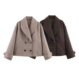 Women's 2025 Explosion ZA Loose-Fitting Velvet Effect Jacket