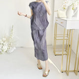 Three Folded New Dress Casual Style Folded Folded Long