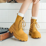 Zingj Platform Derby Martin Boots