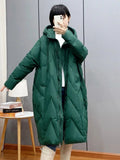 Winter Women 90% White Duck Down Long Jacket Hooded Casual Loose Warm Outwear Female Thick OverSize Puffer
