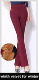 Office skinny Women Pants Trousers Zipper High Waist Pocket Flare pants formal OL Office Career Capris Work Wear