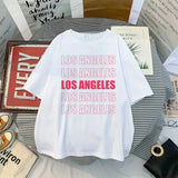 Summer Women Tshirts Casual USA Area Printed Tops Tee Female T Shirt Short Sleeve T Shirt Plus Size Streetwear T