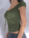 top with lace trim and