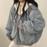 Wool With Padded Jacket And Coat On Both Sides Women's Y2K New Love Lazy Wind Fashion Cotton-Padded Jacket Casual Joker