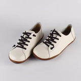 Zingj Layer Cowhide Large Size Handmade Shoes Female Farmer's Shoes Pedal Lazy Bean Shoes Retro Leather Flat Shoes-Outfit