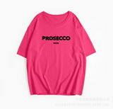 Hot Letter-Print T-Shirt Women's Cotton Collar Loose Short-Sleeved Top INS