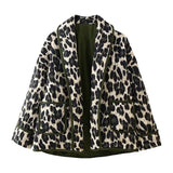 Women's Fashion New Leopard Print Loose Jacket Lamb Wool