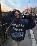 Harajuku High Street Gothic Foaming 3D Print Hoodies Men Punk Rock Loose Sweatshirt Unisex Casual Joker Pullover Hoodie