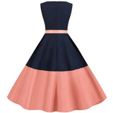 Summer Women Elegant Vintage Midi Dress Sexy Solid Patchwork A-line Vestidos Sleeveless Party Dresses 2022 Robe