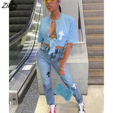 Summer Streetwear Crop Tops Women 2022 Fashion V Neck Short Sleeve Tees White Graphic T Shirts Bodycon Green Tops