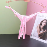 Transparent Open-File Hot Thong Trousers Lady Low-Rise Open-End T-Thong Trousers Hollow Ultra-Thin Mesh