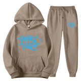 Popular Letter Gothic Print Hoodies Sweatpants Men Y2K New Street Hip Hop Fashion Sports Suit Unisex Casual Loose
